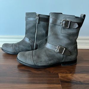 Cole Haan Air Sutton Zip Boot in grey suede